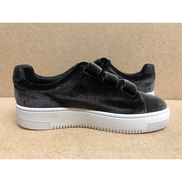 Sandro Paris Anita Anthracite Charcoal Gray Velvet Sneakers SZ 7-7.5 US  EUR 38 - Picture 4 of 12